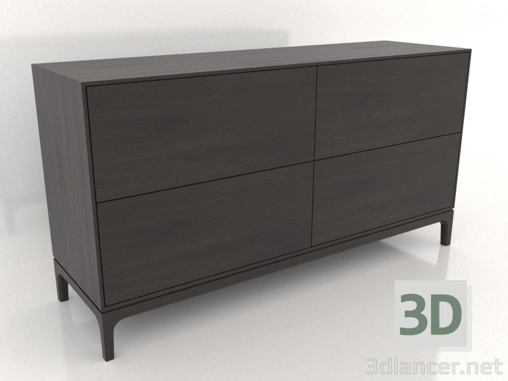3D Modell FARGO Kommode 1500x450x800 mm (Wenge-Eiche) - Vorschau