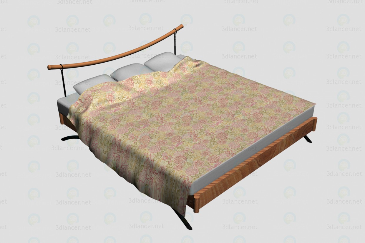 3D Modell Bett - Vorschau