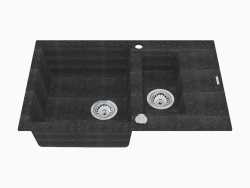 1,5-bowl sink with a short drain - graphite Rapido (ZQK 2513)