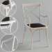 3d Cross Back Dining Chair With Arms модель купить - ракурс