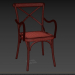 3d Cross Back Dining Chair With Arms модель купить - ракурс