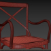 3d Cross Back Dining Chair With Arms модель купить - ракурс