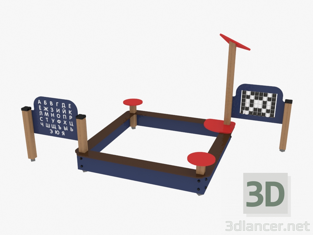 3d модель Детский игровой комплекс (4436) – превью