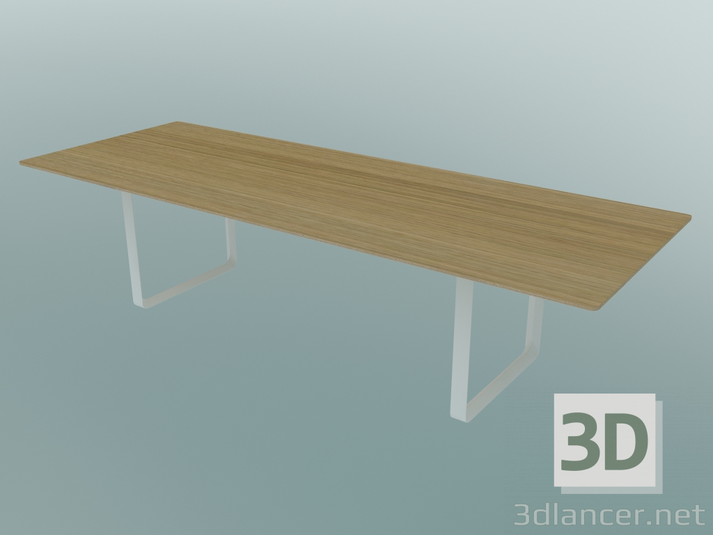 Modelo 3d Mesa 70/70, 295x108cm (carvalho, branco) - preview