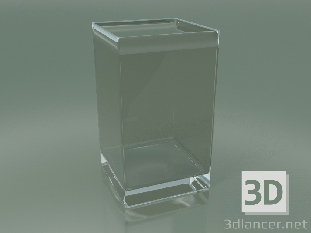 modello 3D Vaso di vetro (H 35 cm, 20x20 cm) - anteprima