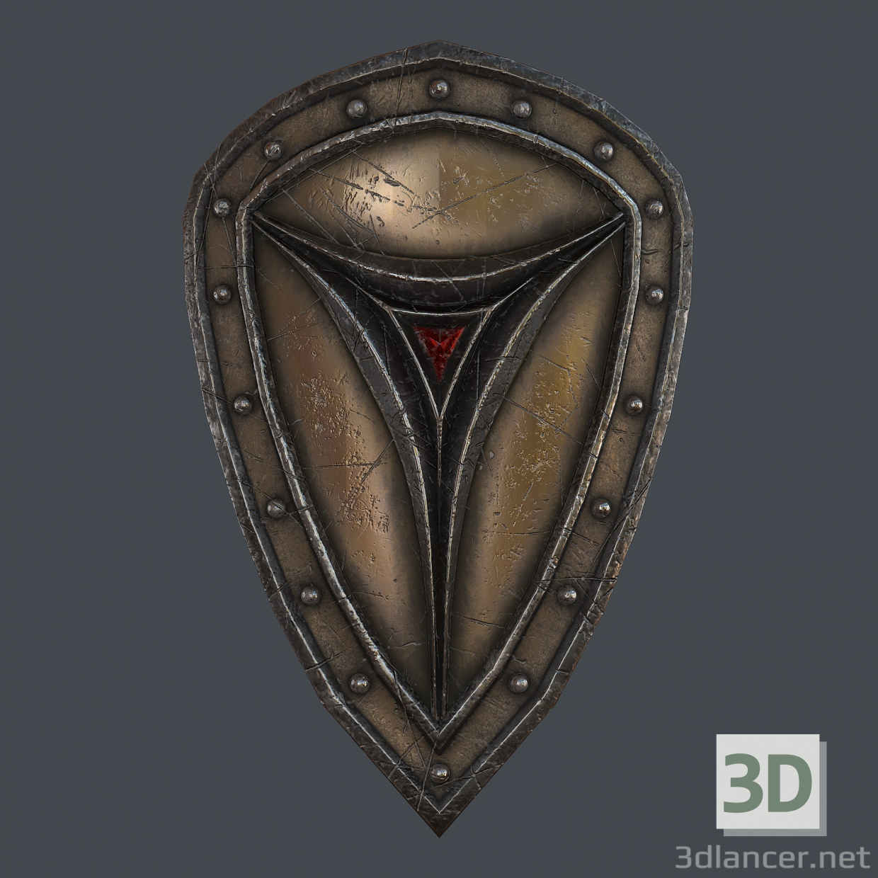 3d Fantasy shield 6 3d model model buy - render