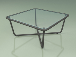 Table basse 001 (Verre Côtelé, Métal Fumé)