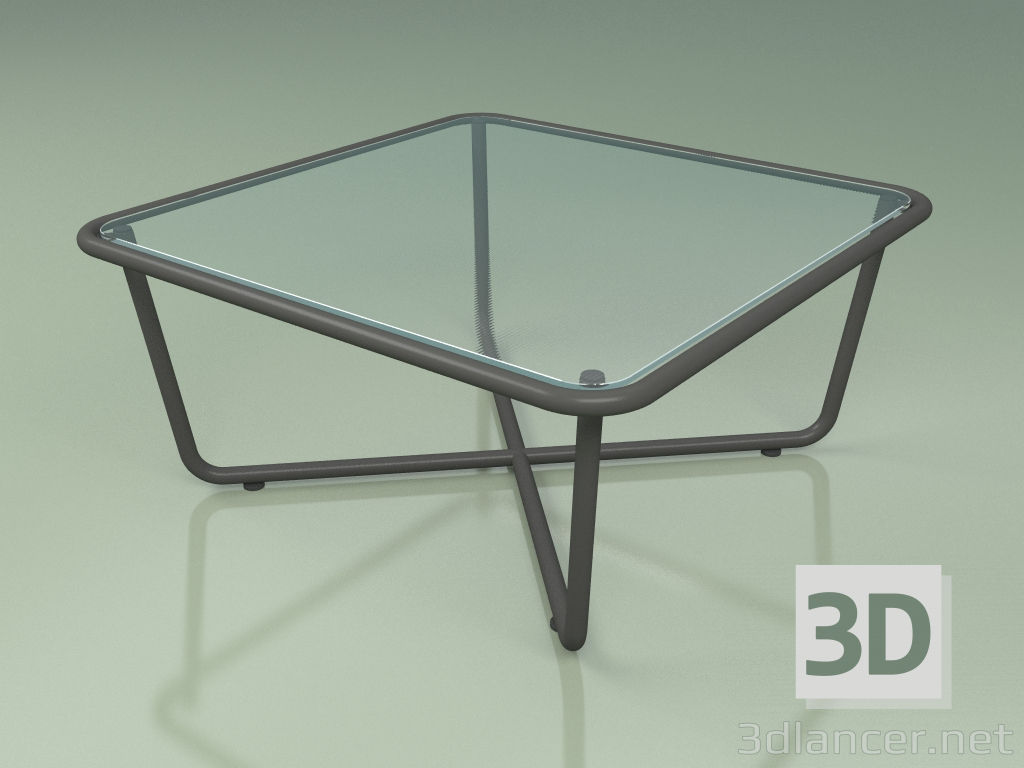 3d model Coffee table 001 (Ribbed Glass, Metal Smoke) - preview