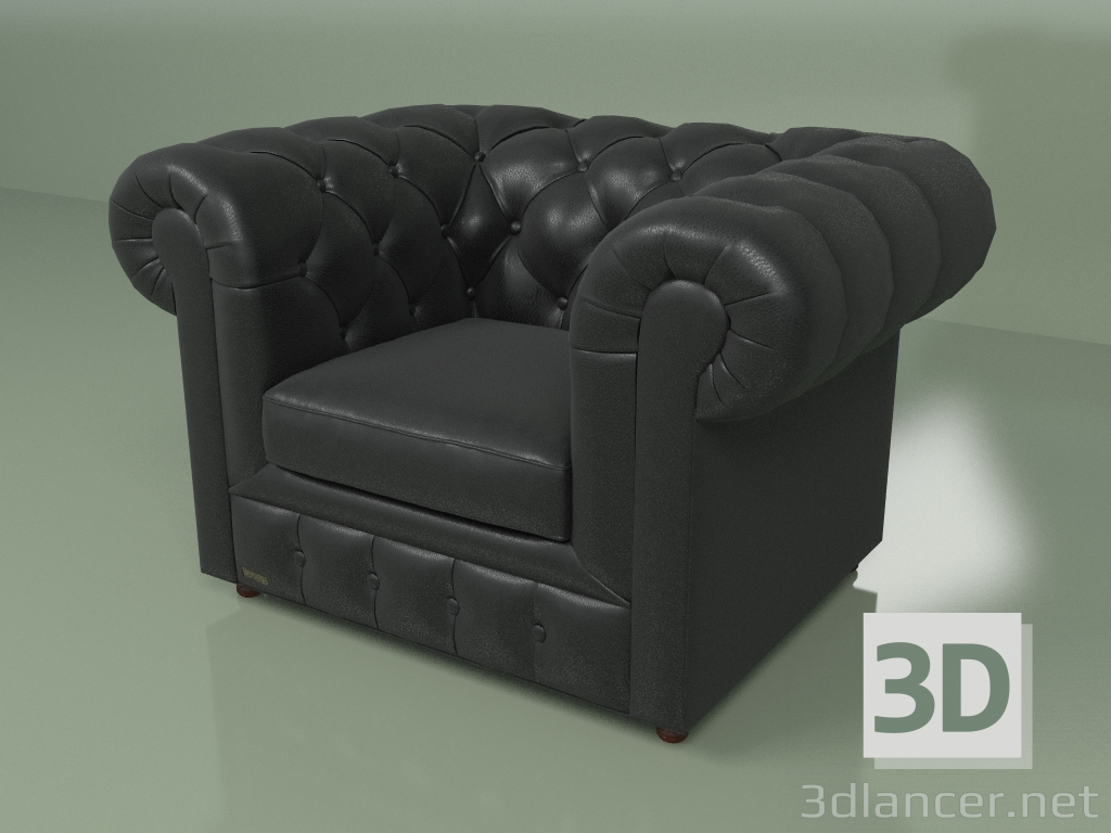 modèle 3D Fauteuil Oxford - preview