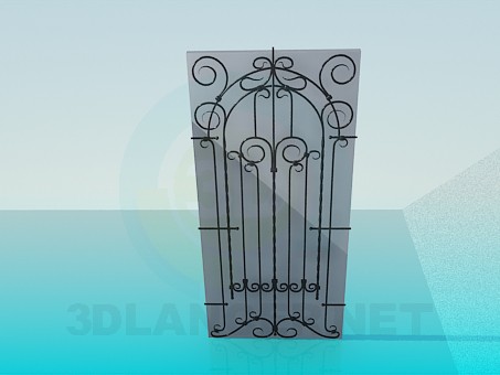 3d model Forged door - preview