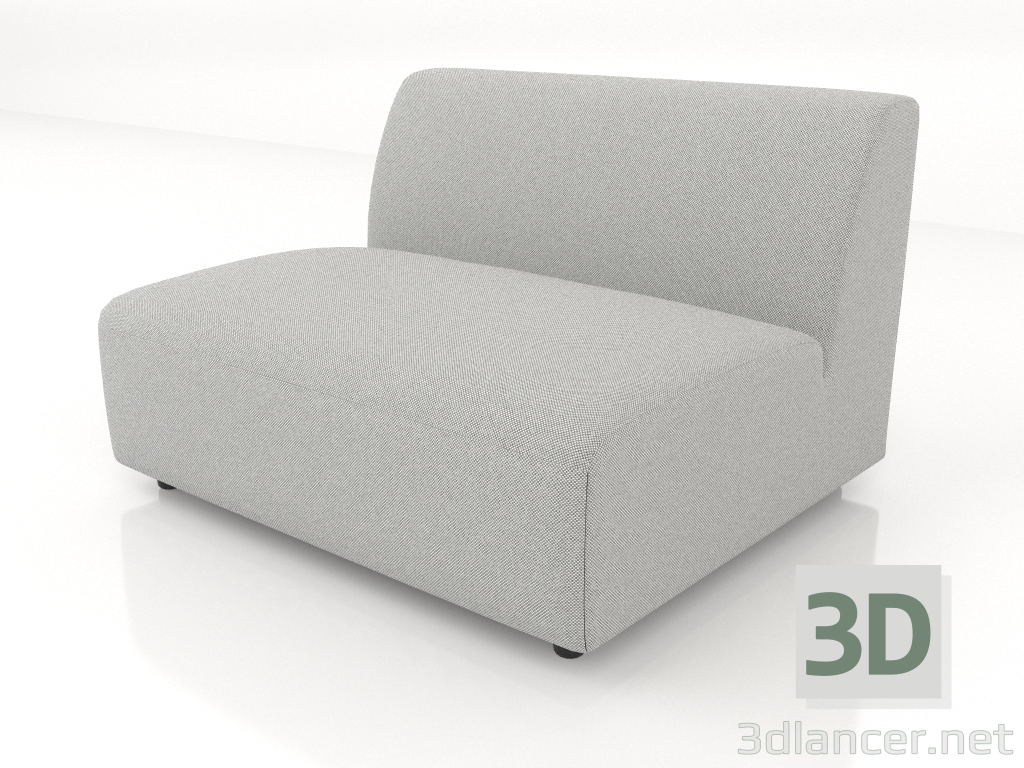 3D Modell Sofamodul 1-Sitzer (L) 103x90 - Vorschau