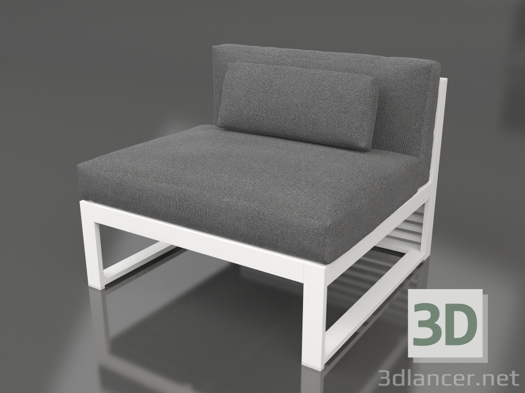 3d model Sofá modular, sección 3 (Blanco) - vista previa