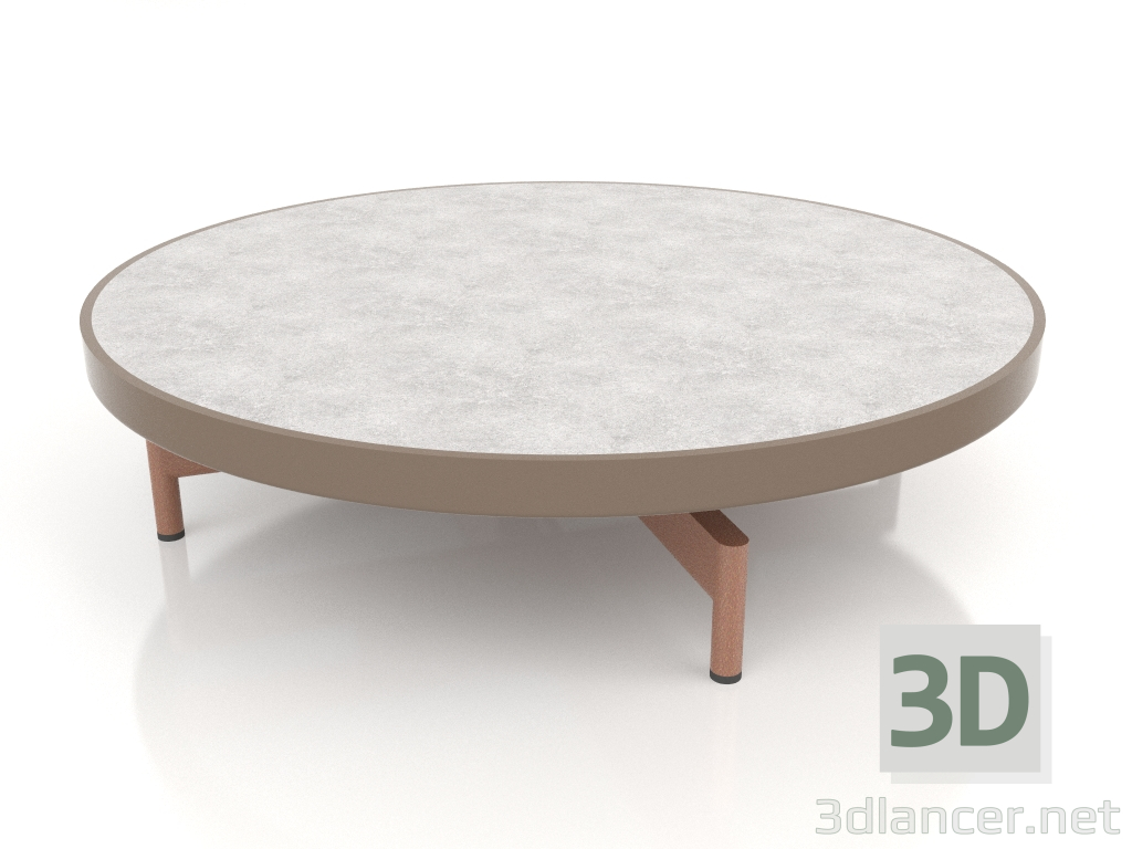 3d model Mesa de centro redonda Ø90x22 (Bronce, DEKTON Kreta) - vista previa