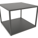 3d model Two-level square coffee table (METAL, 60X60X44) - preview