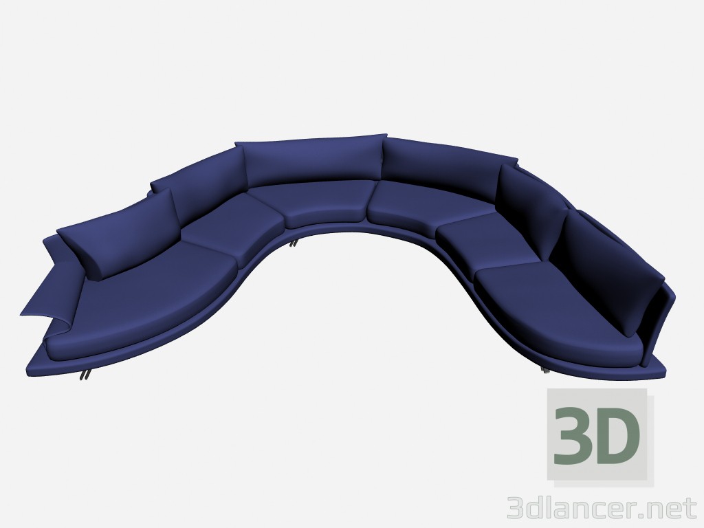 3d model Sofá Super roy esecuzione speciale 12 - vista previa