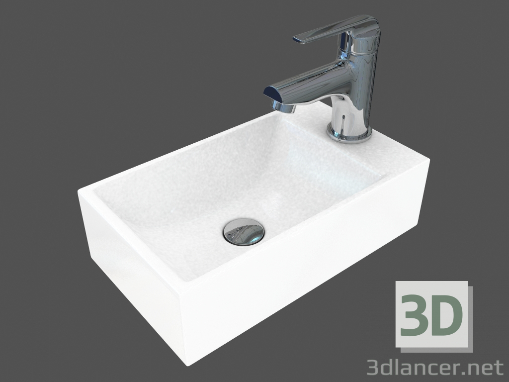 modello 3D Lavabo Quattro (K62440) - anteprima