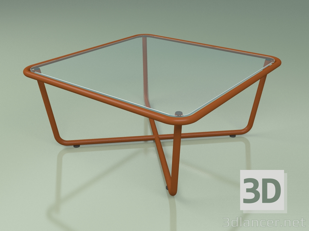 3d model Mesa de centro 001 (vidrio acanalado, óxido de metal) - vista previa