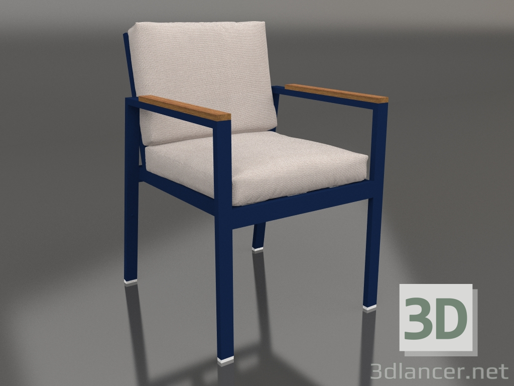 modèle 3D Chaise de salle à manger (bleu nuit) - preview