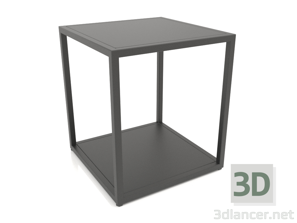 3d model Two-level square coffee table (METAL, 40X40X44) - preview