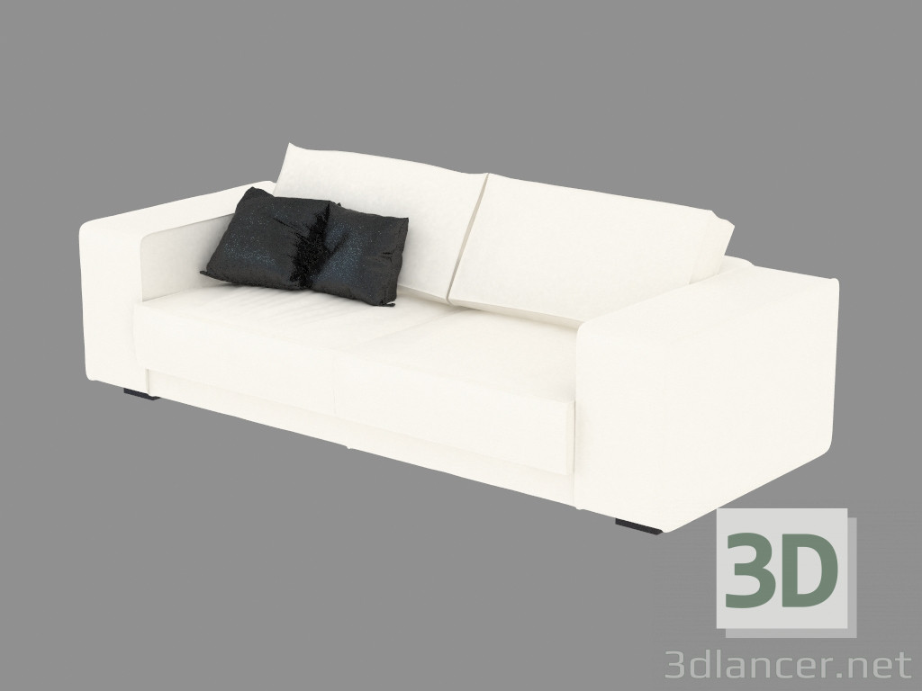 modello 3D Divano letto dritto - anteprima