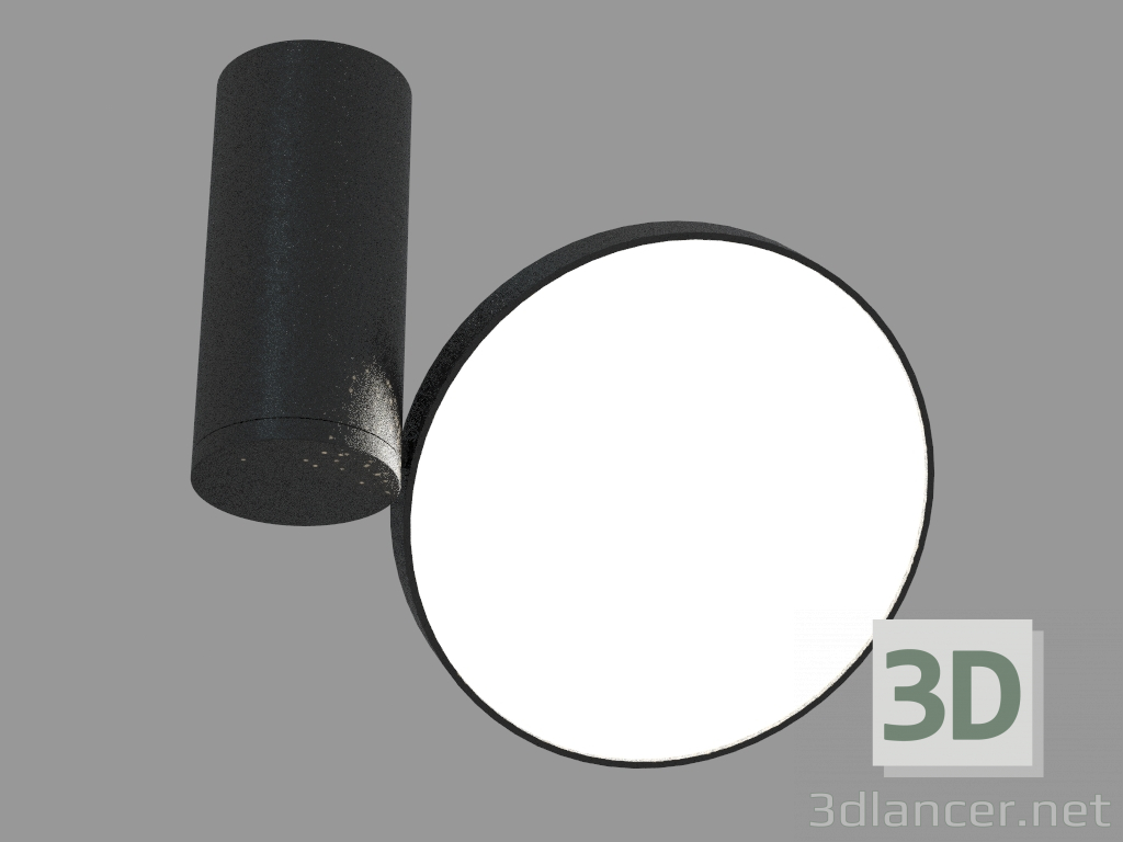 modello 3D Lampada LED Superficie (DL18811_23W nero R Dim) - anteprima