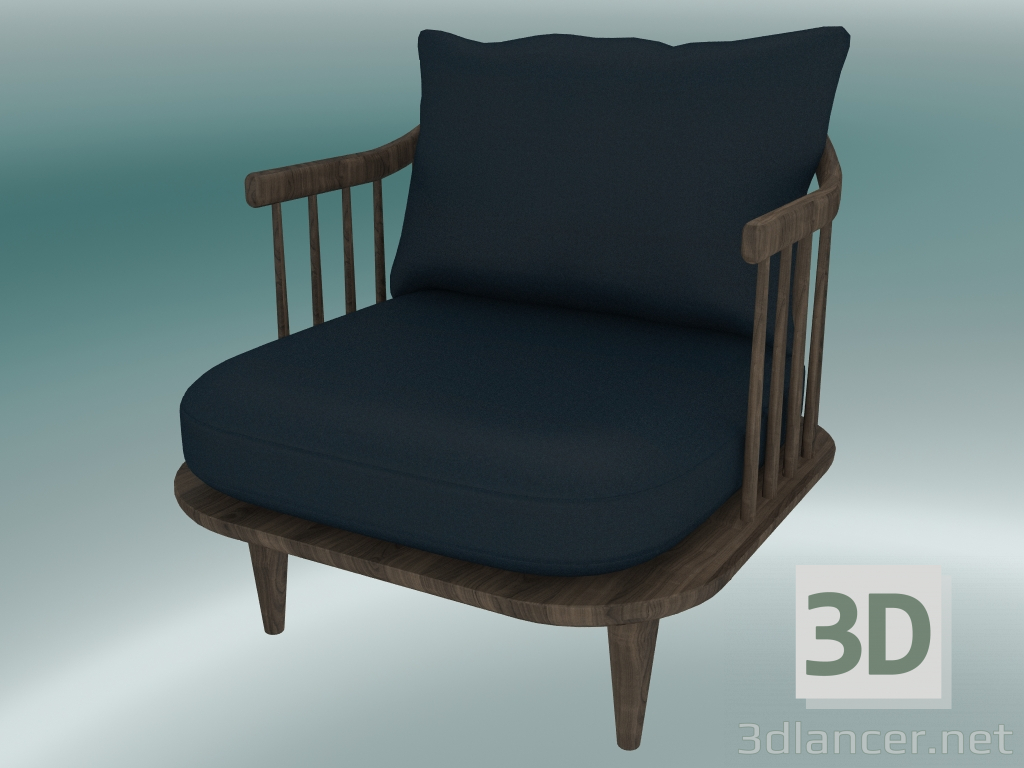 3d model Armchair Fly (SC10, 70х73 Н 70 cm, Smoked oiled oak with Harald 2 182) - preview