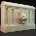 3d Lion head on a bas-relief model buy - render