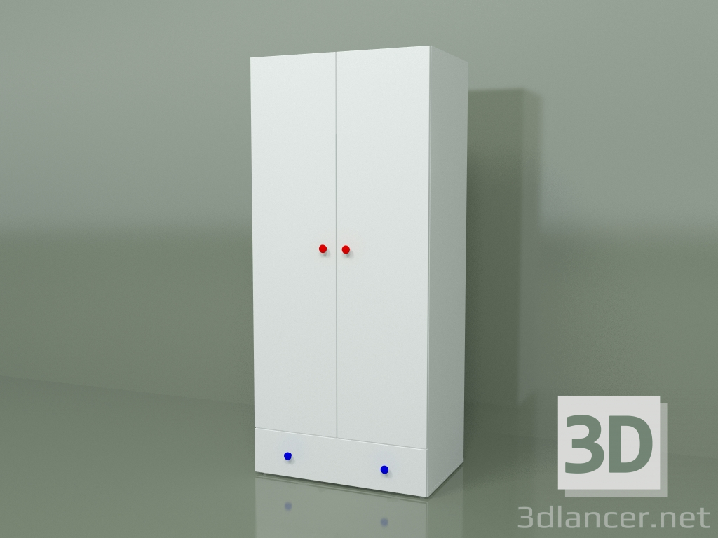 3D Modell Doppel-Kleiderschrank - Vorschau