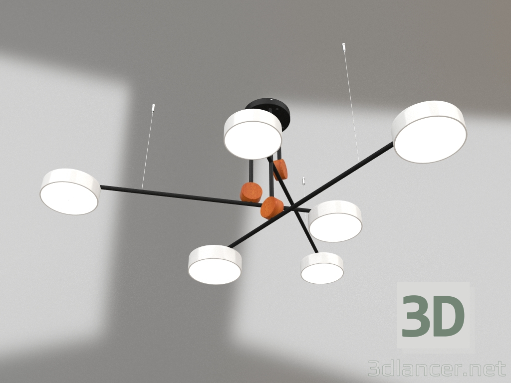 3d model Chandelier Rapis white (07647-6.01) - preview