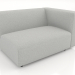 3d model Sofa module 1 seater (L) 103x90 with an armrest on the right - preview