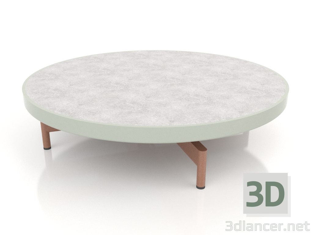 3d модель Стіл журнальний круглий Ø90x22 (Cement grey, DEKTON Kreta) – превью