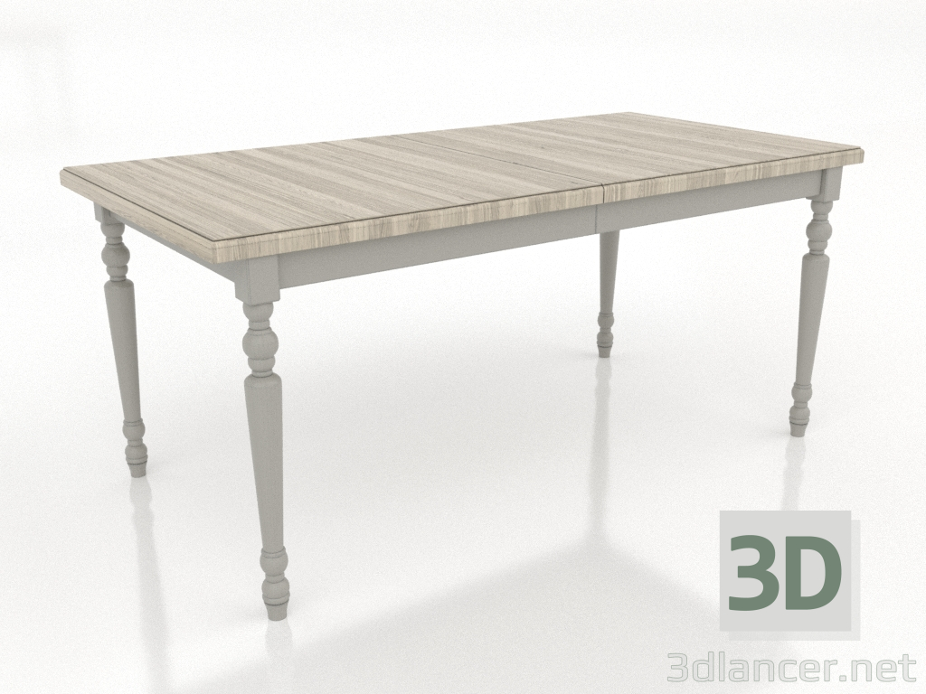 modello 3D Tavolo da pranzo 1600x800 mm (piegato, RAL 7044, rovere chiaro) - anteprima modello 3D Tavolo da pranzo 1600x800 mm (piegato, RAL 7044, rovere chiaro) - anteprima