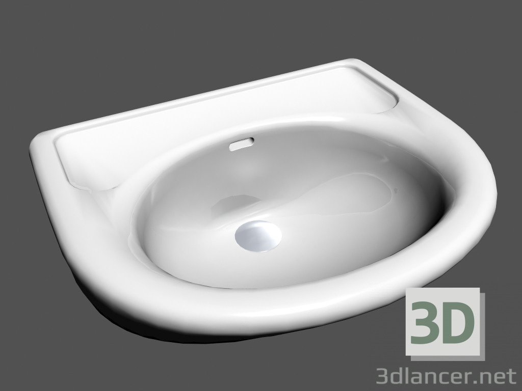 modello 3D Lavabo da semi-incasso per consolle L Swing R1 (810411) - anteprima