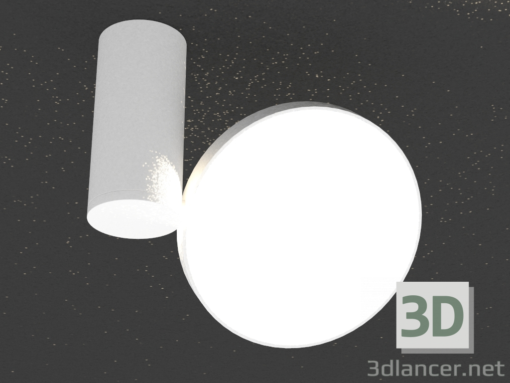 3d model lámpara de LED de superficie (DL18811_23W Blanco R Dim) - vista previa