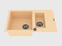 1,5-bowl sink with short drain - sandy Rapido (ZQK 7513)