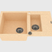 3d model 1,5-bowl sink with short drain - sandy Rapido (ZQK 7513) - preview