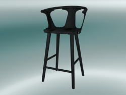 Tabouret de bar In Between (SK7, H 92cm, 58x54cm, Chêne laqué noir)