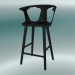 modèle 3D Tabouret de bar In Between (SK7, H 92cm, 58x54cm, Chêne laqué noir) - preview