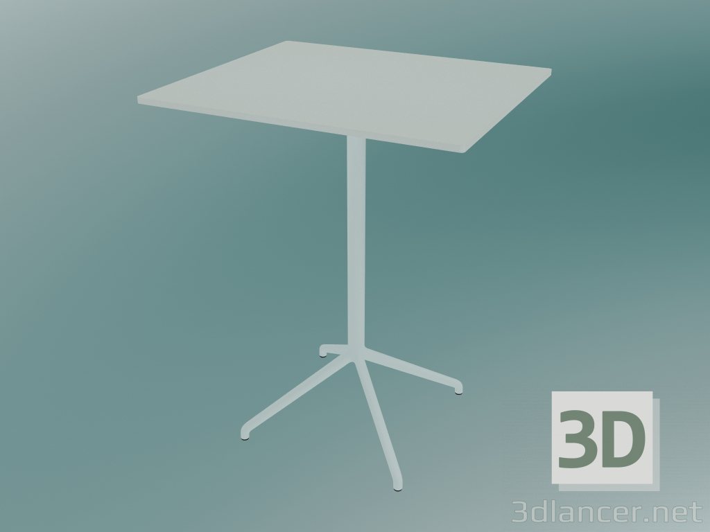 3D Modell Kaffeetisch Still (65x75 cm, H 95 cm, Weiß) - Vorschau