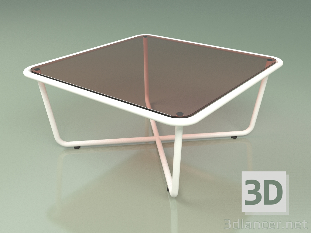 3d model Mesa de centro 001 (Vidrio bronceado, Leche metálica) - vista previa