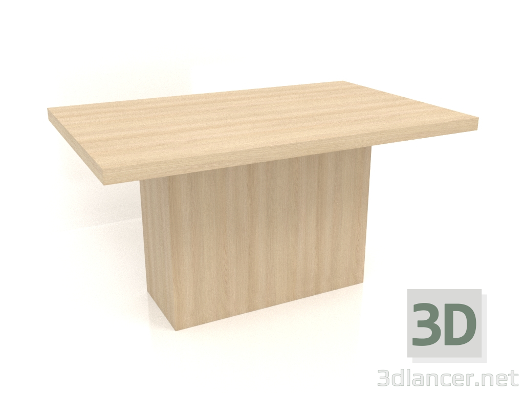 3D Modell Esstisch DT 10 (1400x900x750, Holz weiß) - Vorschau