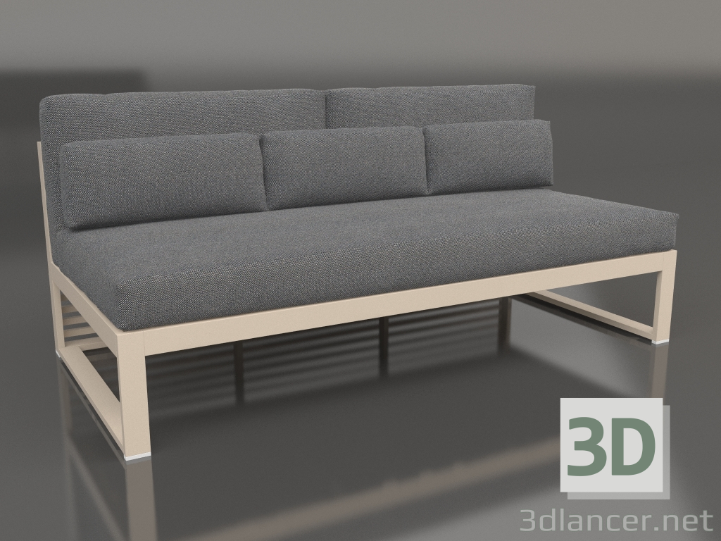 Modelo 3d Sofá modular, secção 4, encosto alto (Areia) - preview