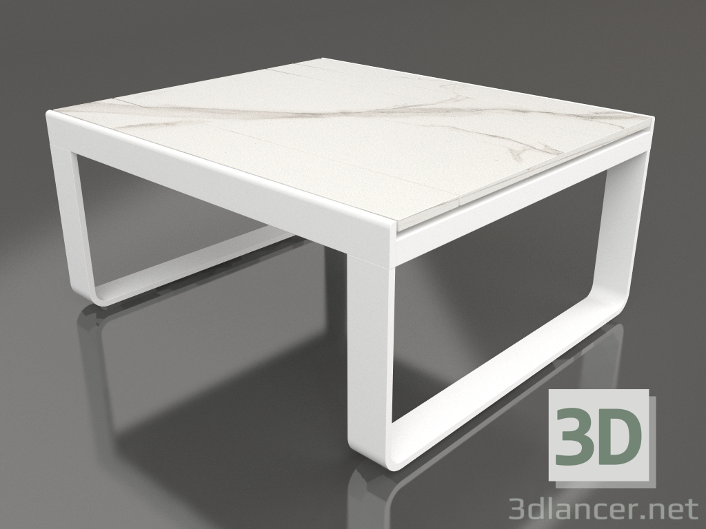 modello 3D Tavolo club 80 (DEKTON Aura, Bianco) - anteprima