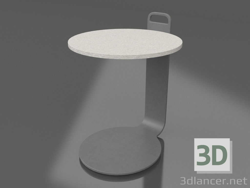 3d модель Стол кофейный Ø36 (Anthracite, DEKTON Sirocco) – превью