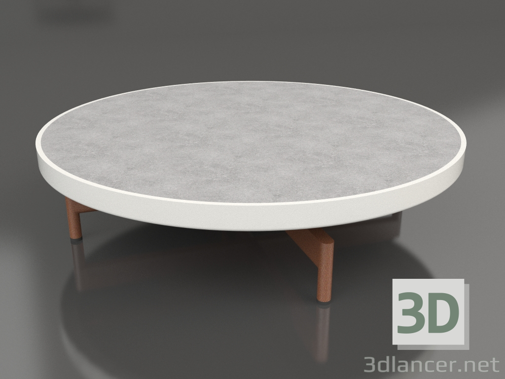 3d модель Стол журнальный круглый Ø90x22 (Agate grey, DEKTON Kreta) – превью