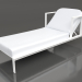 3d model Chaise longue con reposacabezas elevado (Blanco) - vista previa