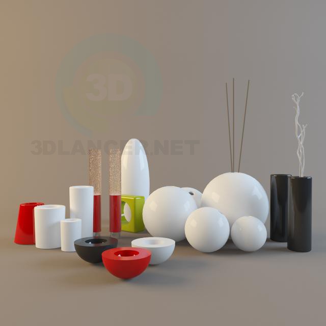 3d model modern vases - preview