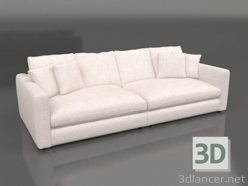 3d model Sofá 3 plazas Sense (Crema) - vista previa