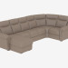 3d model Corner sofa with sleeper - preview