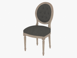 Стілець обідній FRENCH VINTAGE WOOL LOUIS ROUND BUTTON SIDE CHAIR (8827.0002.2.W006)